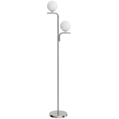 LightGlow LED Floor Lamp - Silver