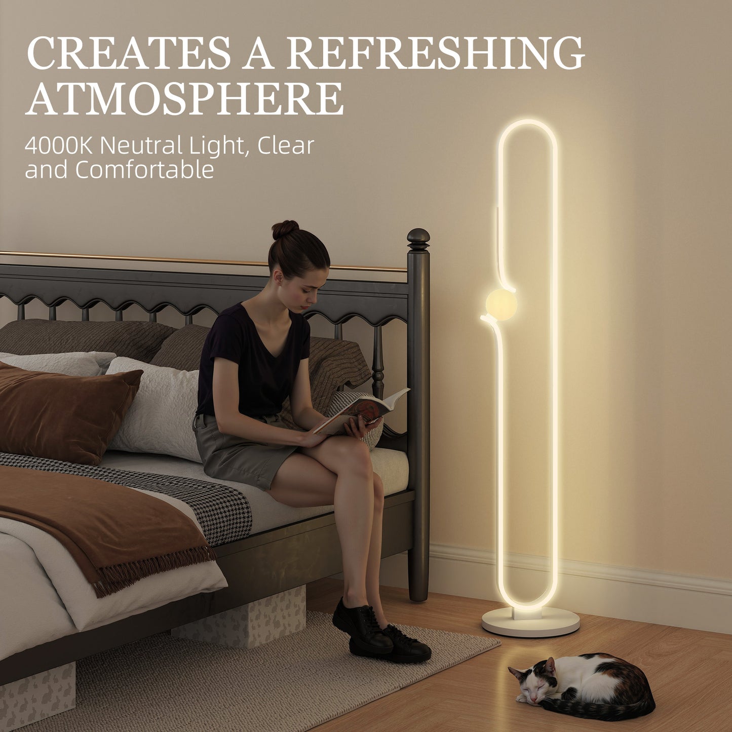 LightGlow LED Floor Lamp - White