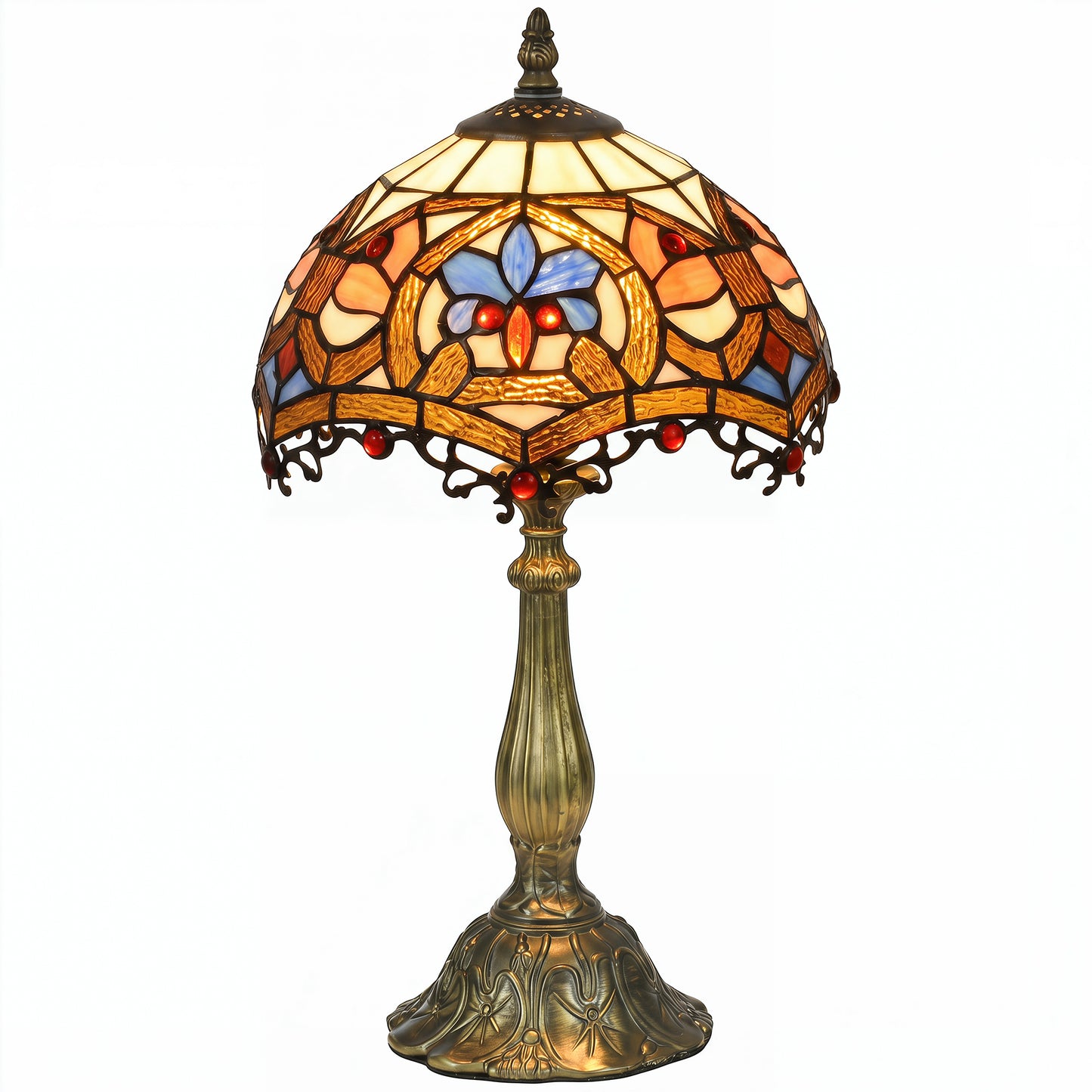 LightGlow Tiffany Table Lamp - Multi-Coloured