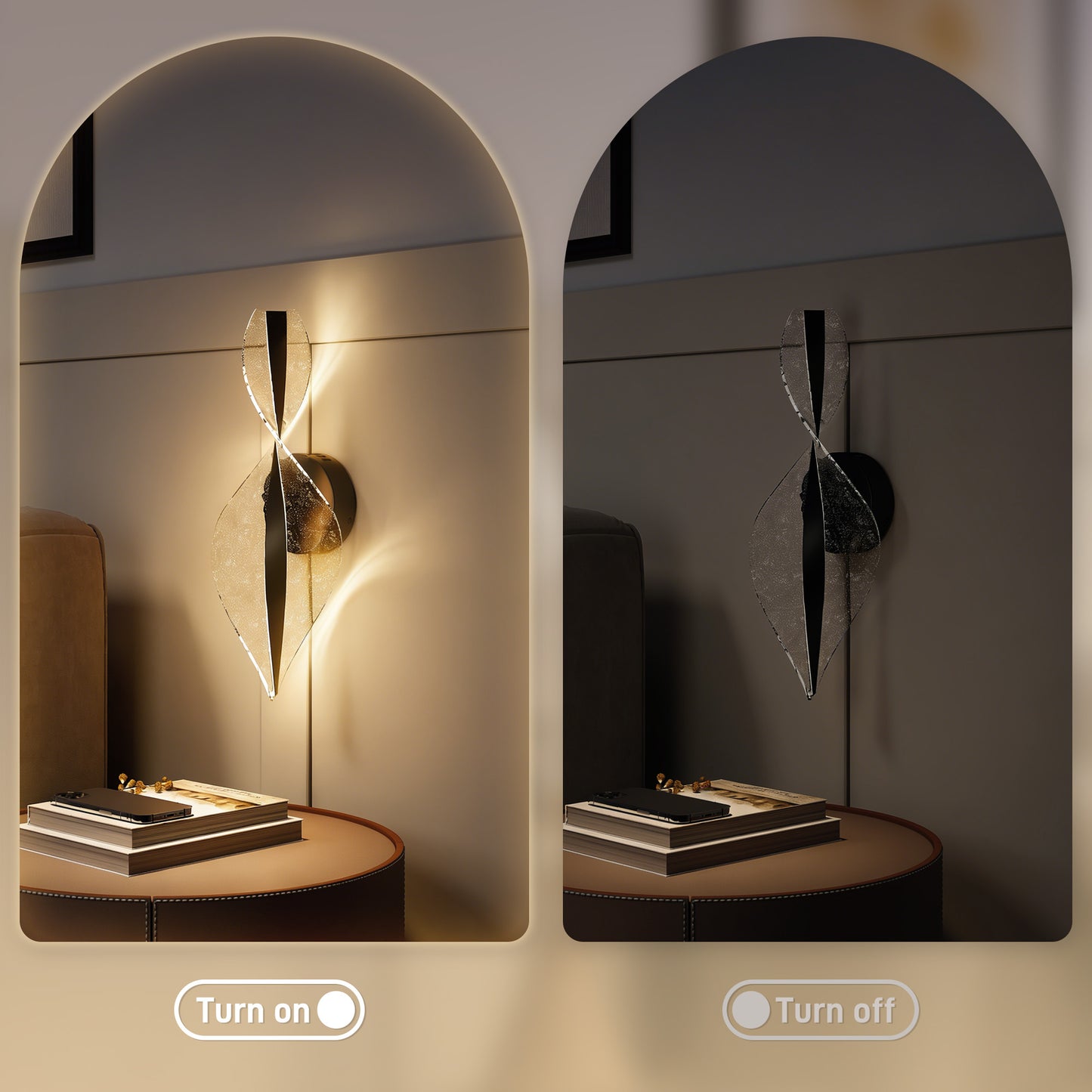 LightGlow Spiral Wall Lamp - Black