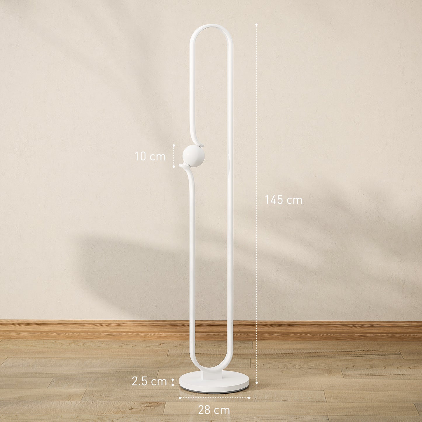 LightGlow LED Floor Lamp - White