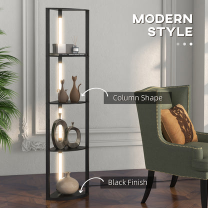 LightGlow Corner Floor Lamp - Black
