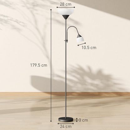 LightGlow Mother Child Floor Lamp - Black