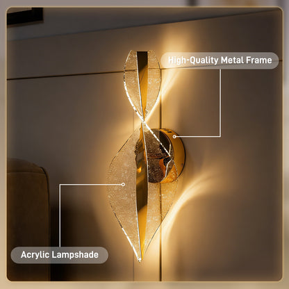 LightGlow Spiral Wall Lamp - Gold