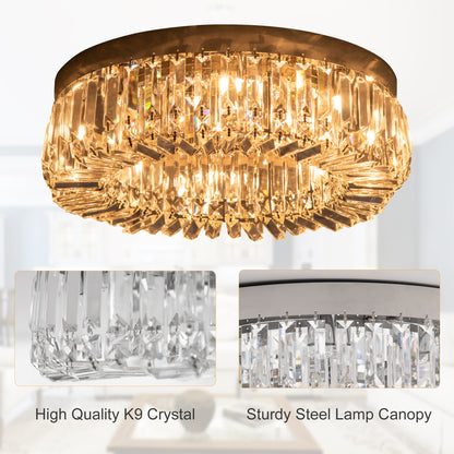 LightGlow Crystal Chandelier - Silver