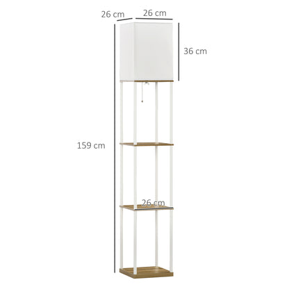 LightGlow Shelf Floor Lamp - White