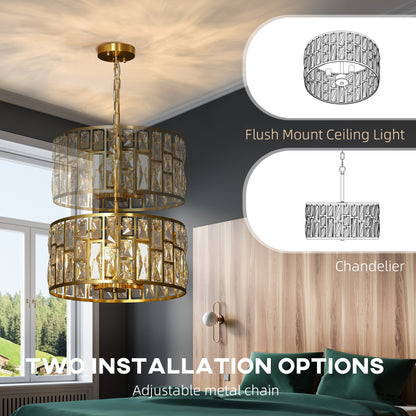 LightGlow Crystallite Chandelier - Gold