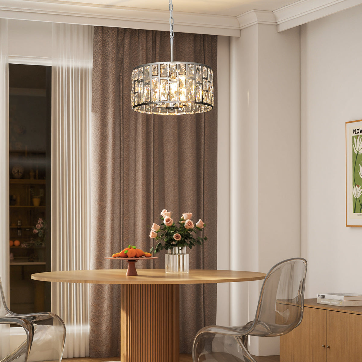LightGlow Crystallite Chandelier - Silver