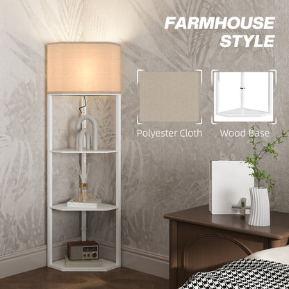 LightGlow Corner Shelf Lamp - White