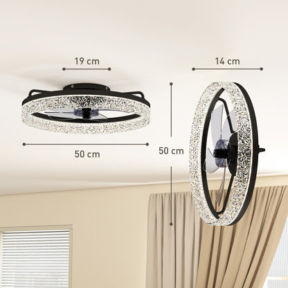 LightGlow Dimmable LED Ceiling Fan - Black