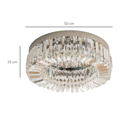 LightGlow Crystal Chandelier - Silver