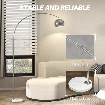 LightGlow Arc Floor Lamp - Black/Silver
