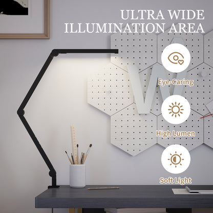 LightGlow Swing Arm Desk Lamp - Black