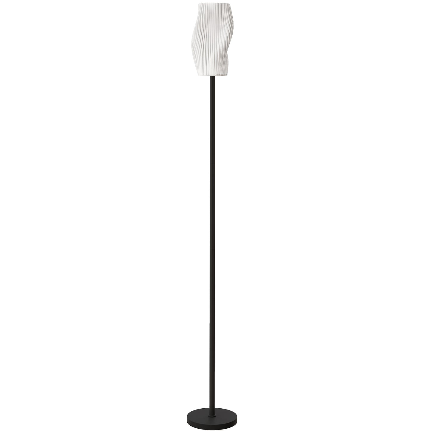 LightGlow Curved Floor Lamp - White