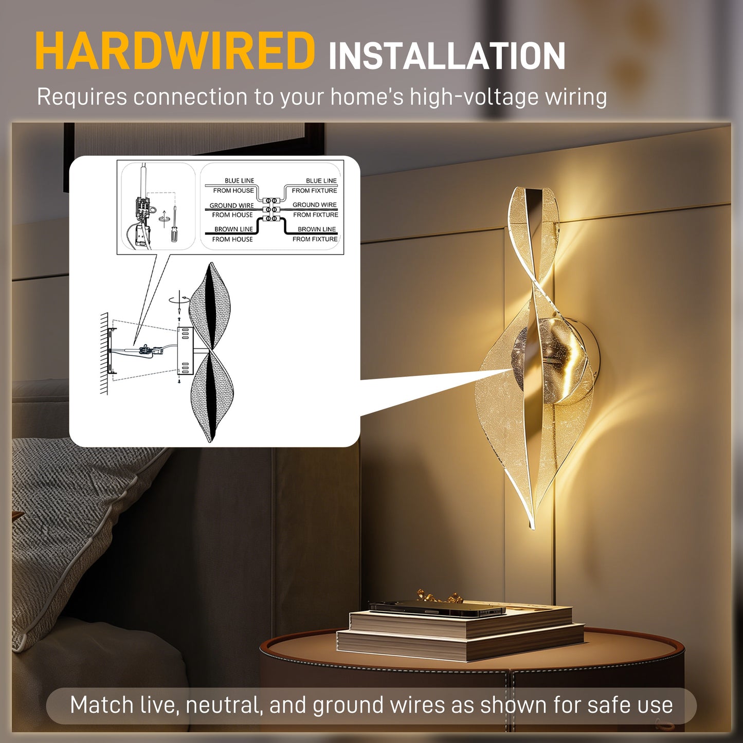 LightGlow LED Wall Lamp - Silver Tone