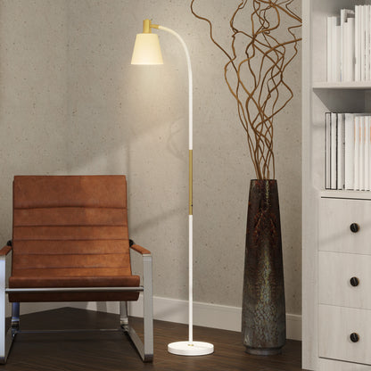 LightGlow Adjustable Floor Lamp - White
