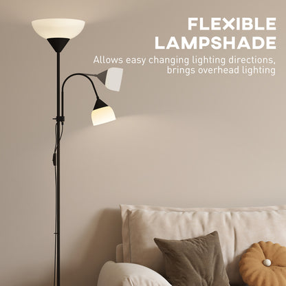 LightGlow Gooseneck Floor Lamp - Black