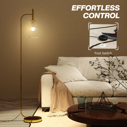 LightGlow Modern Floor Lamp - Gold