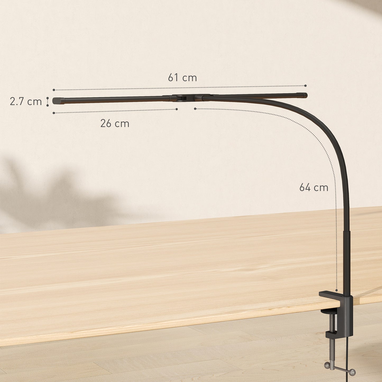 LightGlow Double-Head Desk Lamp - Black