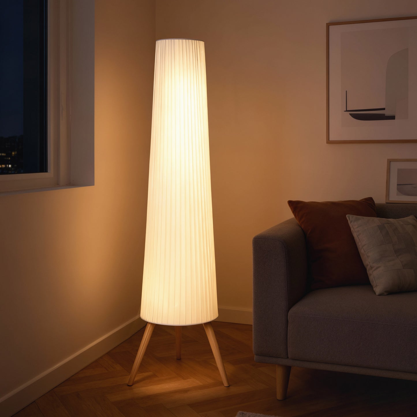 LightGlow Tripod Floor Lamp - White