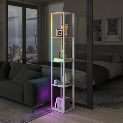 LightGlow RGB Shelf Floor Lamp - White