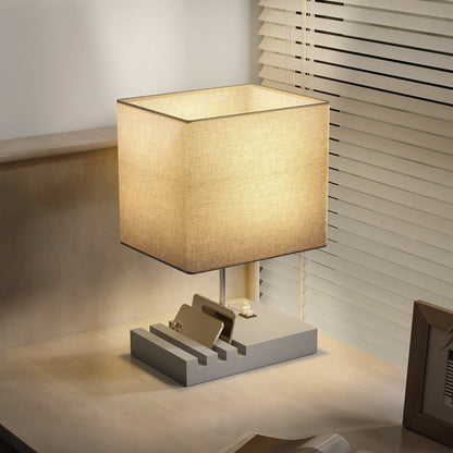 LightGlow Bedside Lamp - Grey