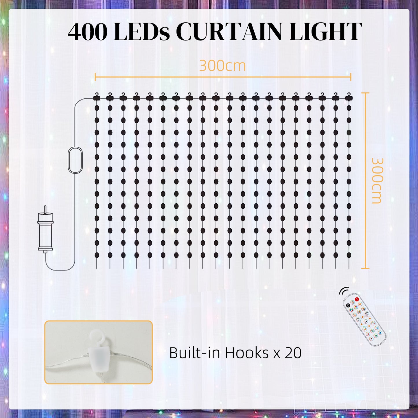 LightGlow Smart LED Curtain Lights