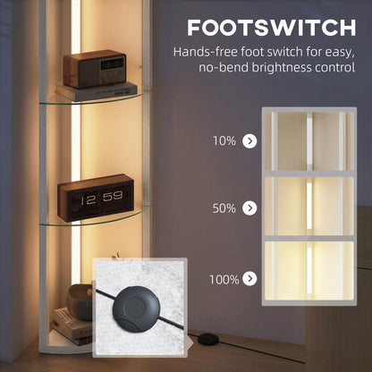 LightGlow Shelf Floor Lamp - Grey