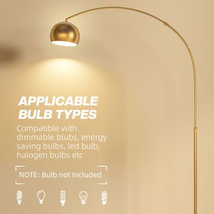 LightGlow Arc Floor Lamp - Gold
