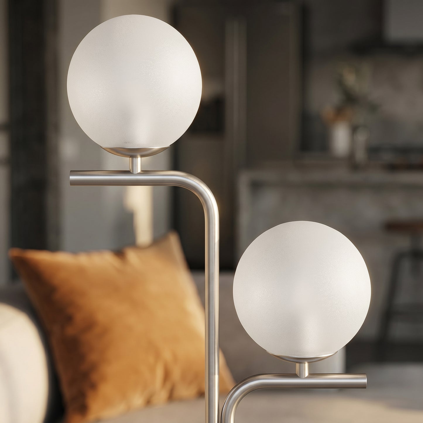 LightGlow LED Floor Lamp - Silver