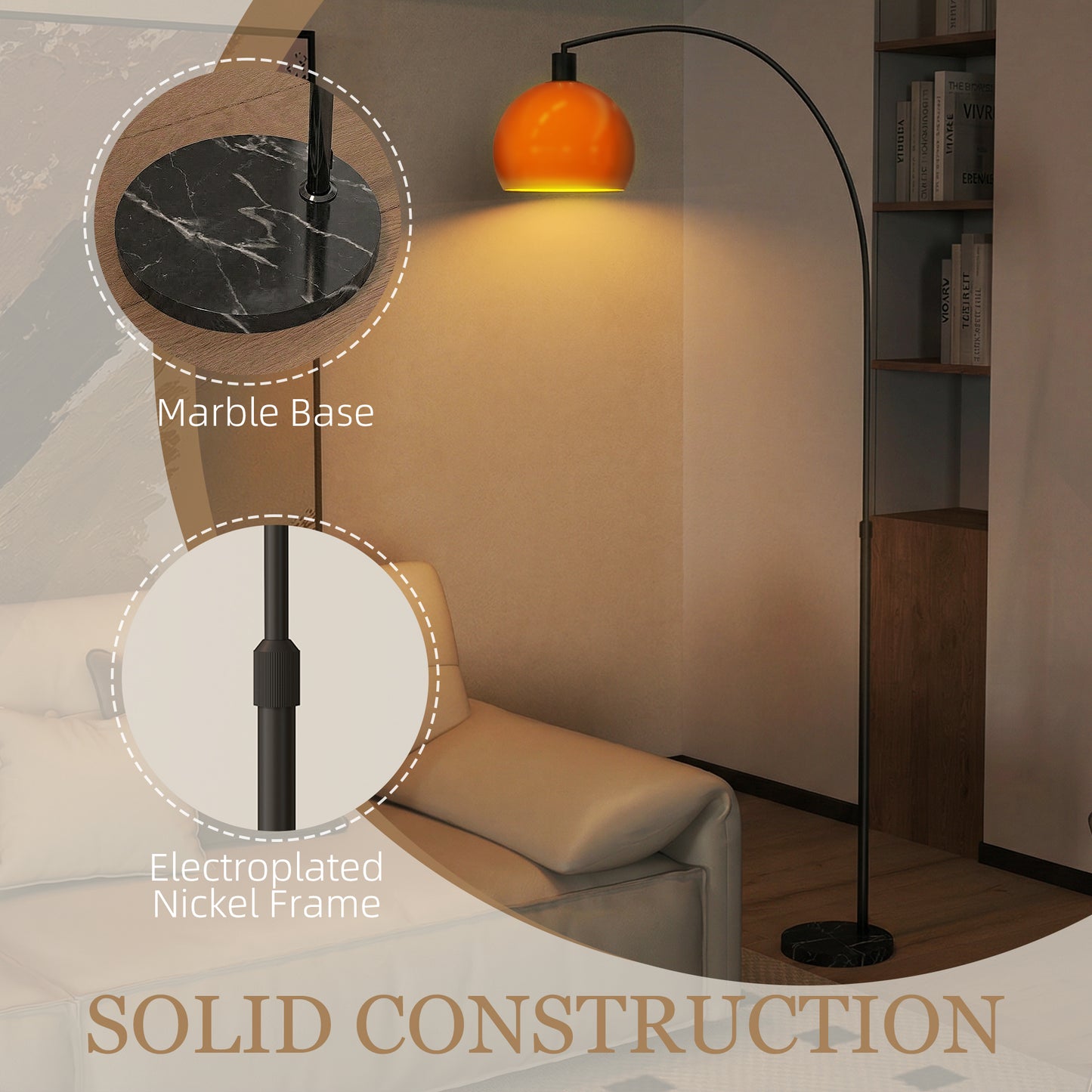 LightGlow Modern Floor Lamp - Black