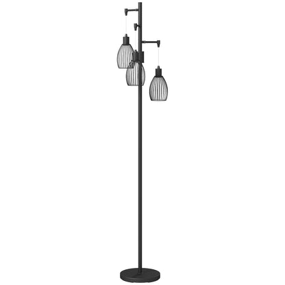 LightGlow 3-Light LED Floor Lamp - Black