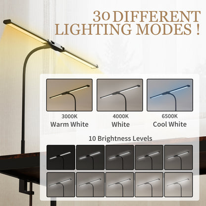 LightGlow Double-Head Desk Lamp - Black
