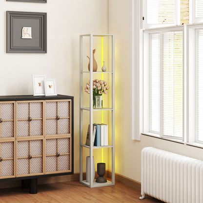 LightGlow RGB Shelf Floor Lamp - Oak