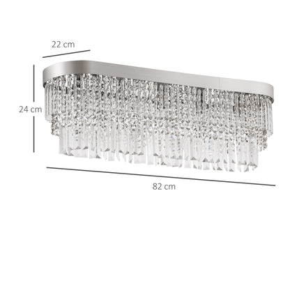 LightGlow Raindrop Crystal Chandelier - Silver