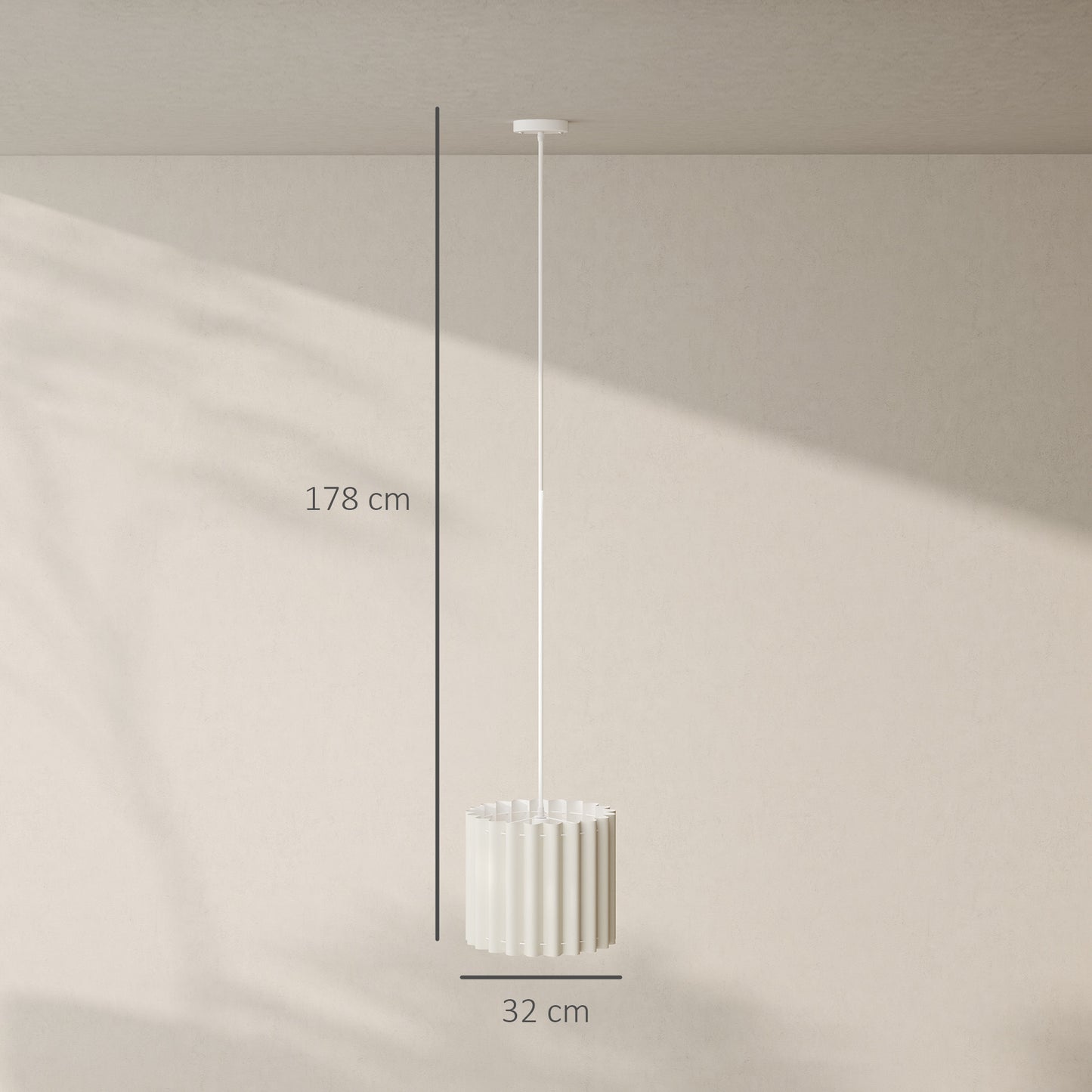LightGlow Linen Pendant Light - White