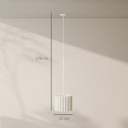 LightGlow Linen Pendant Light - White