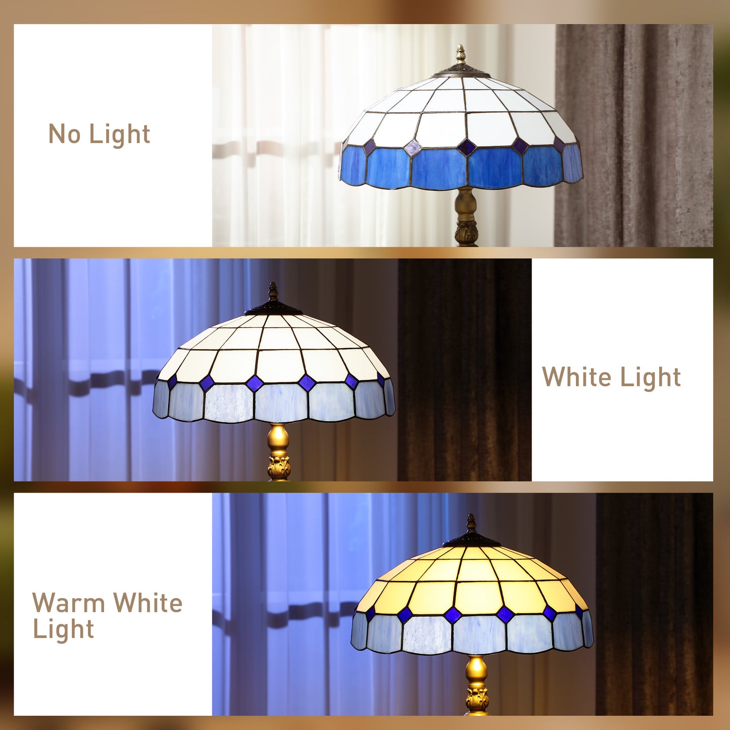 LightGlow Tiffany Lamp - Blue