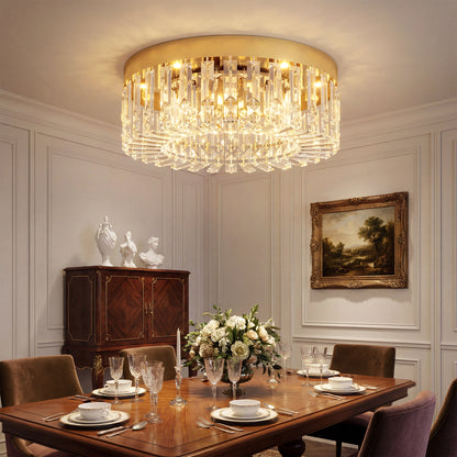 LightGlow Crystal Chandelier - Gold