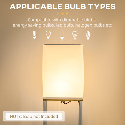 LightGlow Shelf Floor Lamp - White