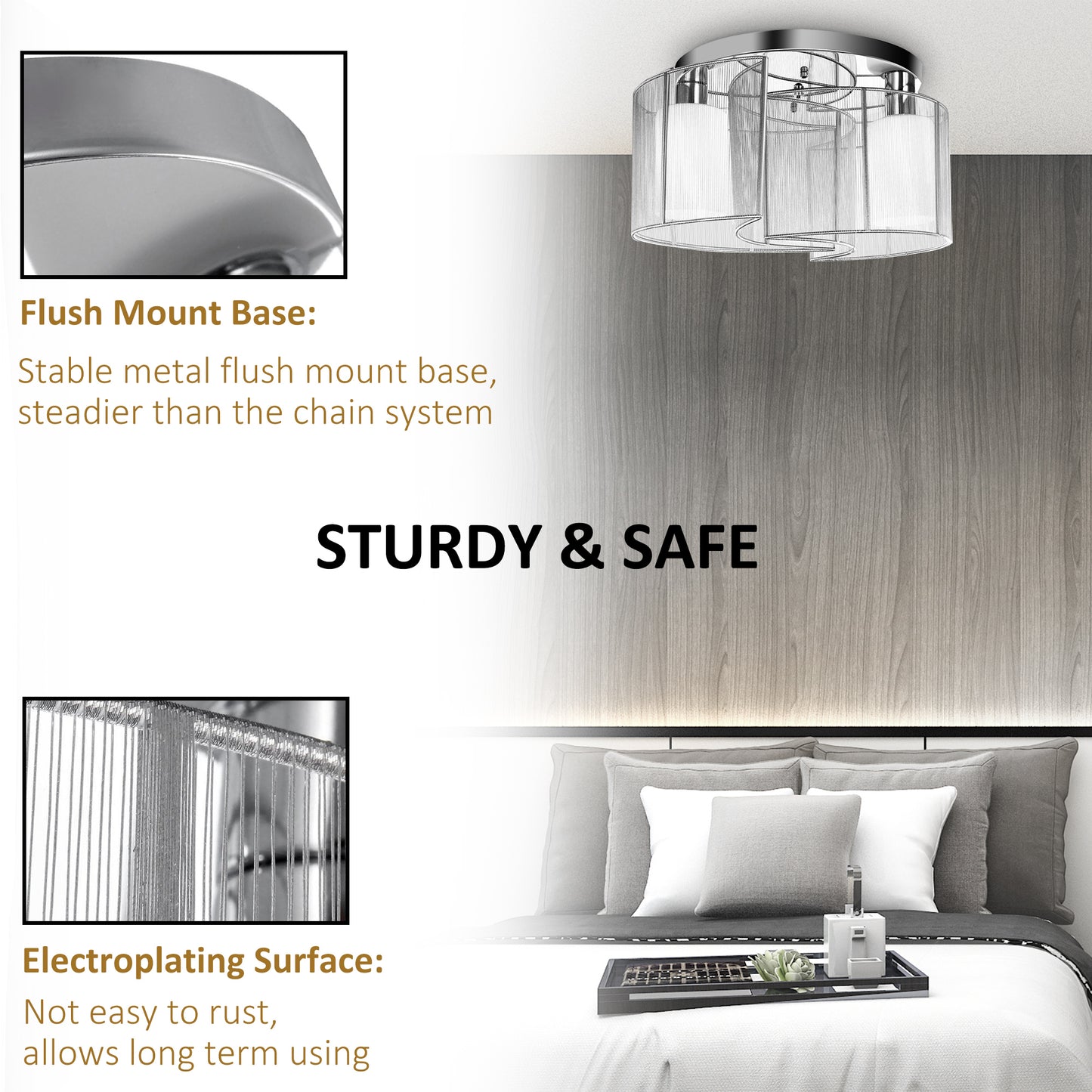 LightGlow Modern Chandelier - White Silver