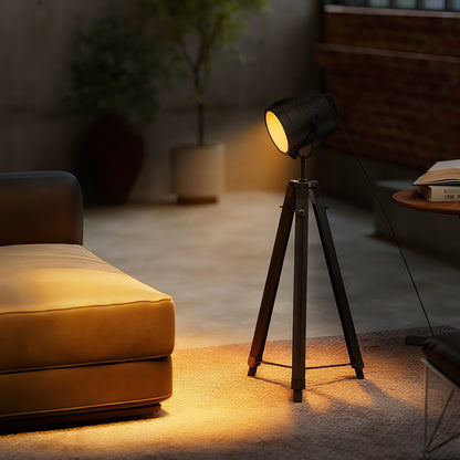 LightGlow Tripod Searchlight Lamp - Black