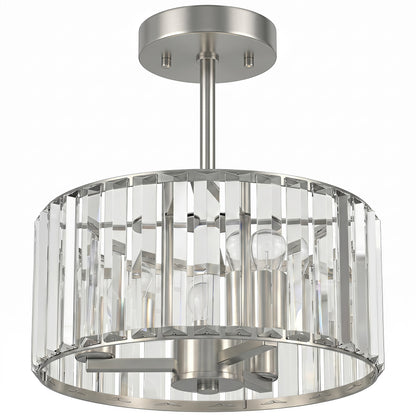 LightGlow Crystal Ceiling Light - Silver
