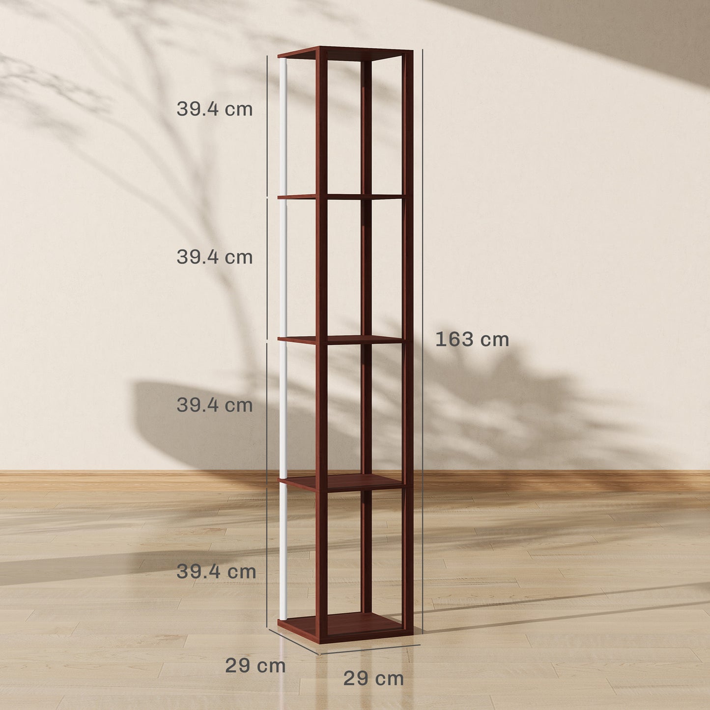 LightGlow RGB Shelf Floor Lamp - Brown