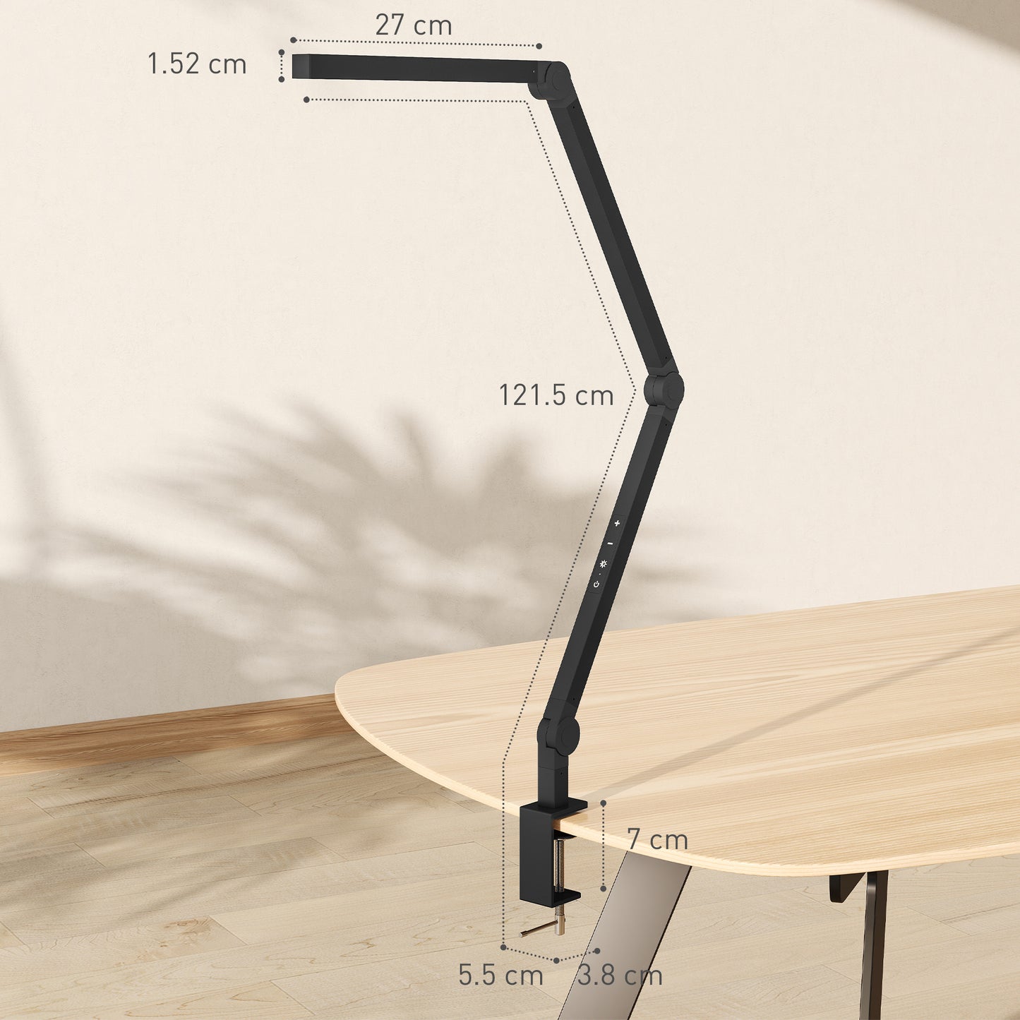 LightGlow Swing Arm Desk Lamp - Black