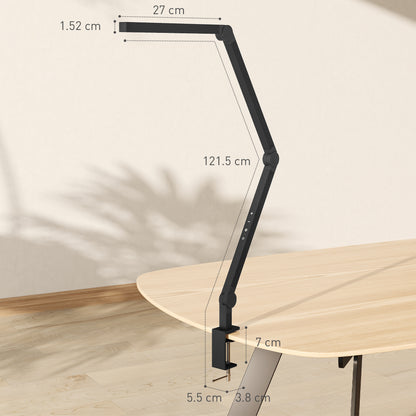 LightGlow Swing Arm Desk Lamp - Black