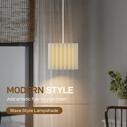 LightGlow Linen Pendant Light - White