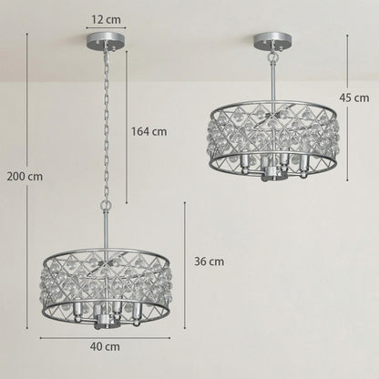 LightGlow Four-Bulb Crystallite Chandelier - Silver-Tone
