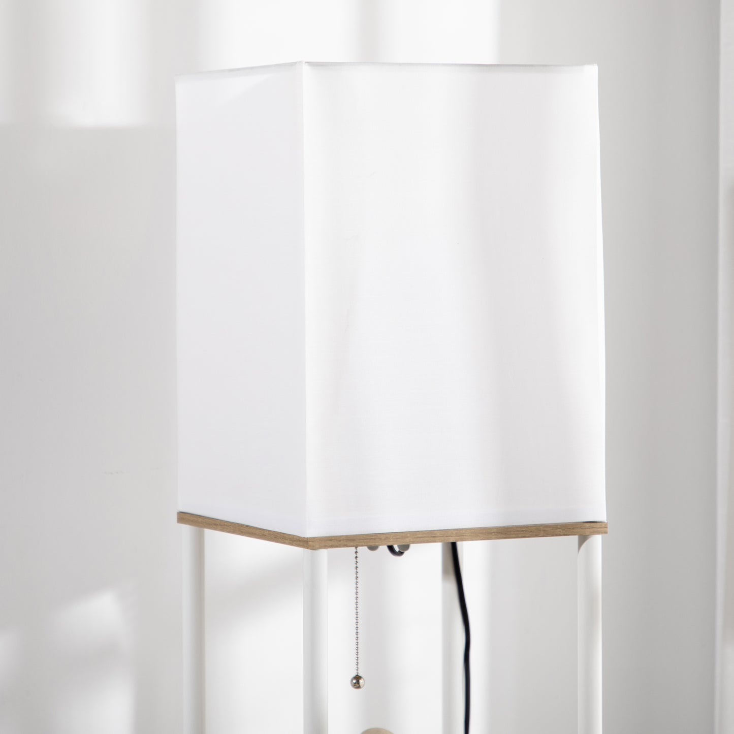 LightGlow Shelf Floor Lamp - White
