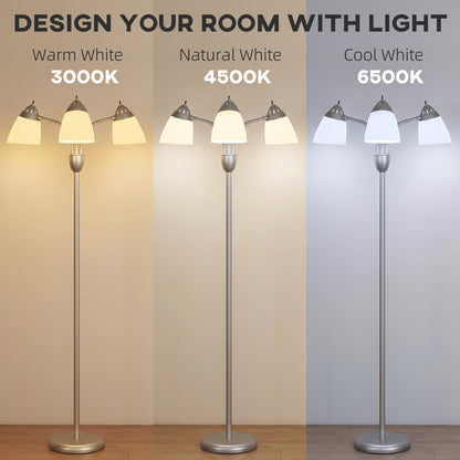 LightGlow Arc Floor Lamp - Silver